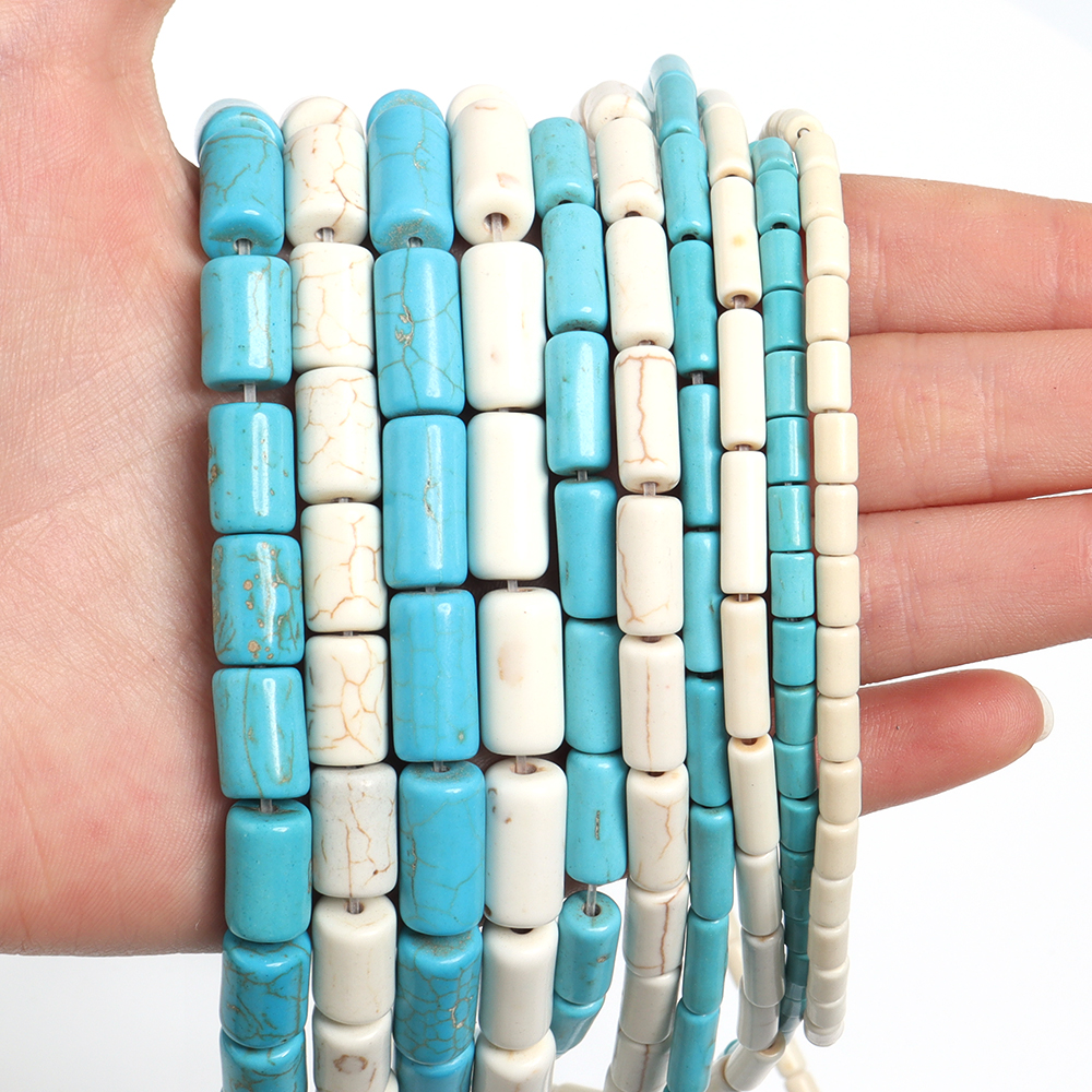 1 Strand Natural Blue White Tu - Crimp Bead Tube recensione e prezzo