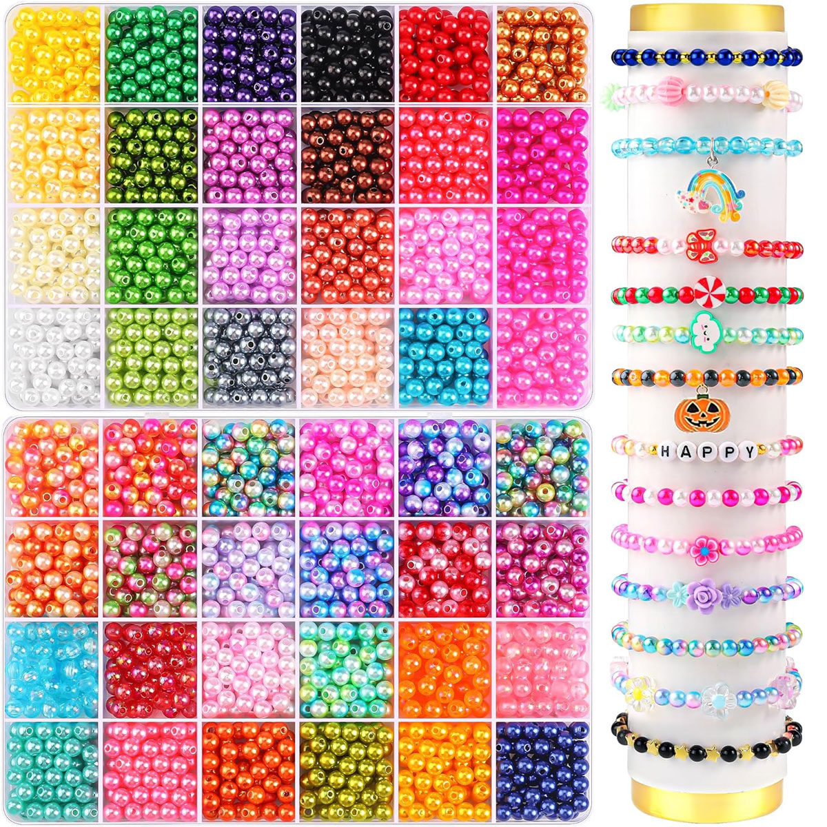 2400PCS 48 Compartments Pearl  - Jewelry Making Tutorials recensione e prezzo