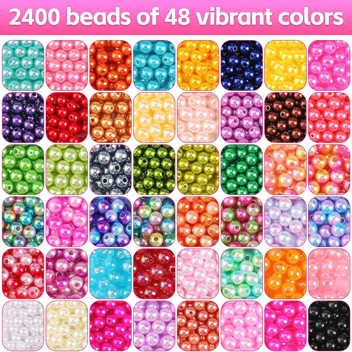 2400PCS 48 Compartments Pearl  - Jewelry Making Tutorials recensione e prezzo
